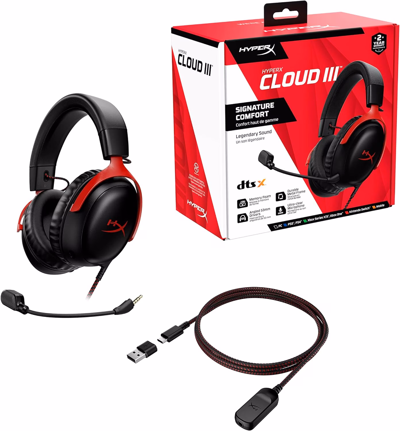 HyperX Cloud III - Headset para jogos