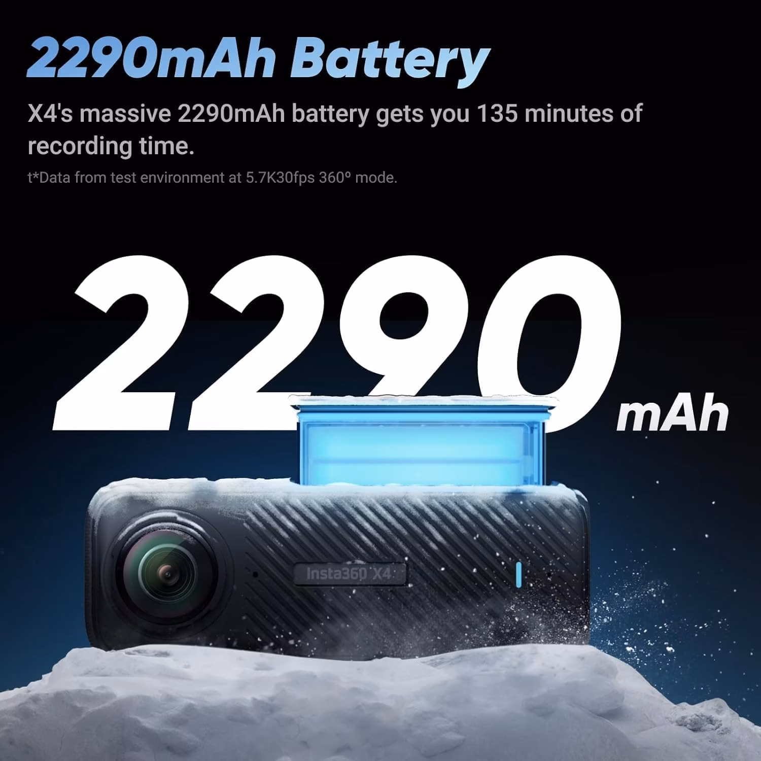 Insta360 X4 Grava em 8K, 360°, 72 MP - Câmara desportiva