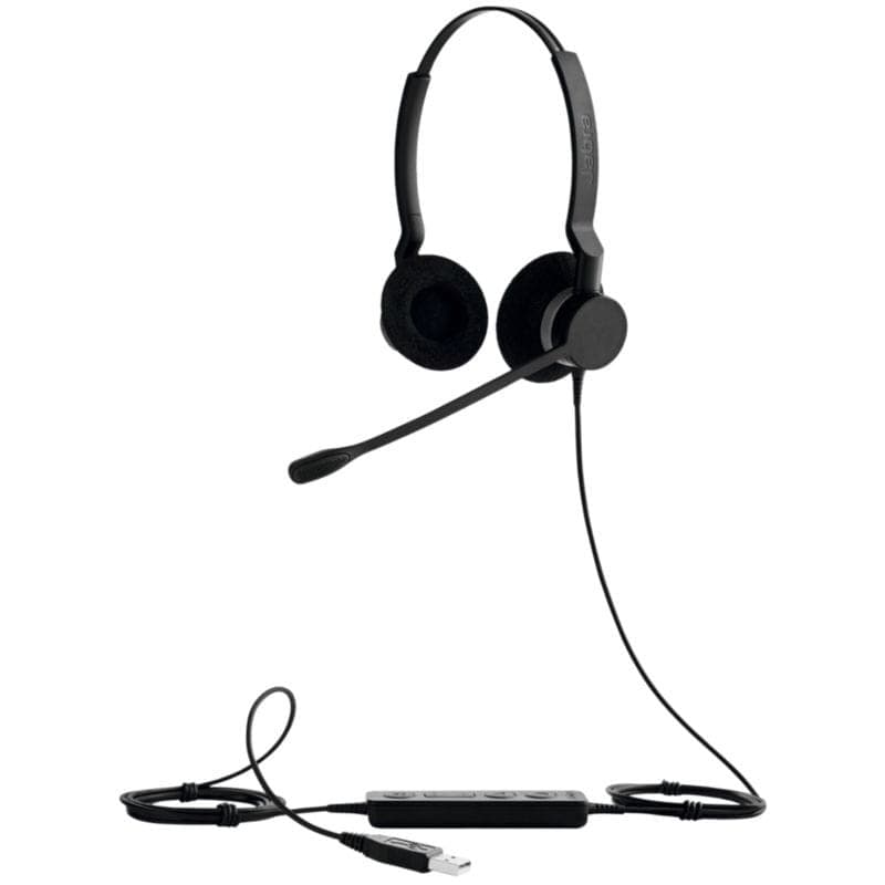 Jabra Biz 2300 Duo USB-A UC Preto