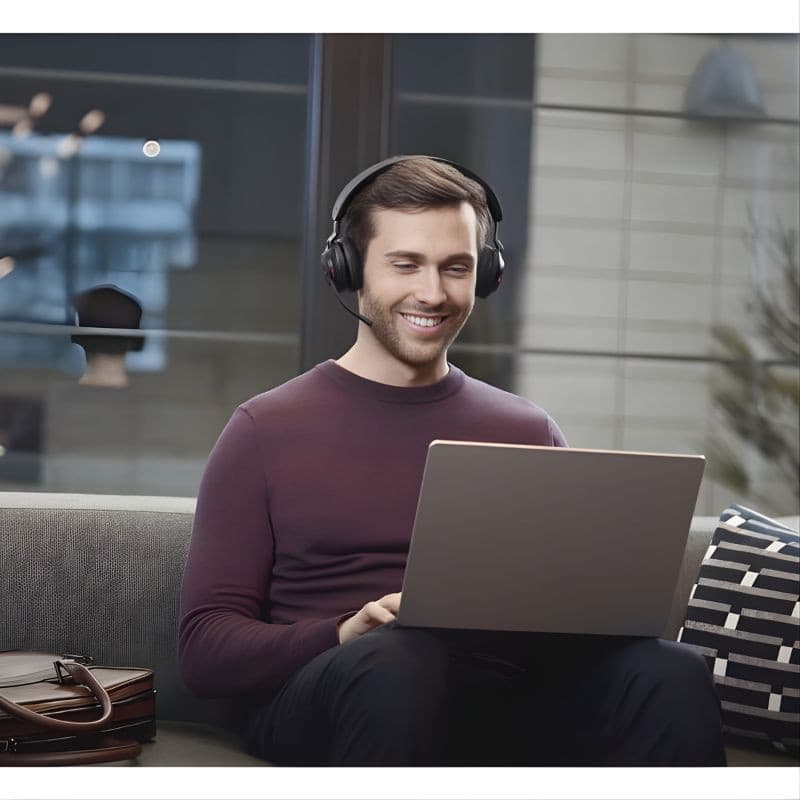 Jabra Evolve2 65 UC Estéreo (USB-A) Preto + Base de carregamento
