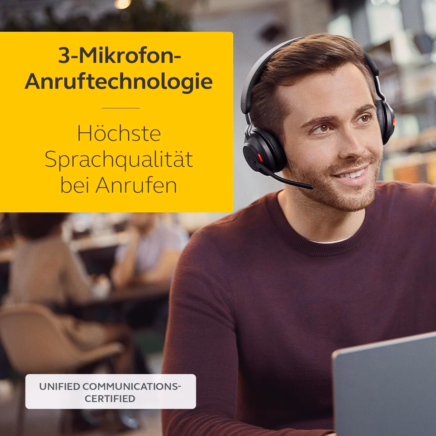 Jabra Evolve2 65 UC Estéreo (USB-A) Preto