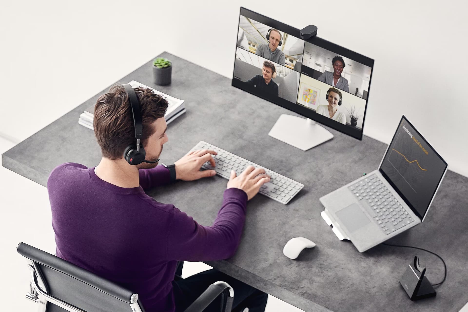 Jabra Evolve2 65 UC Estéreo (USB-A) Preto