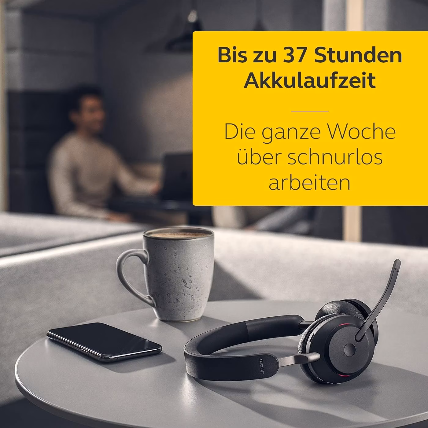 Jabra Evolve2 65 UC Estéreo (USB-A) Preto