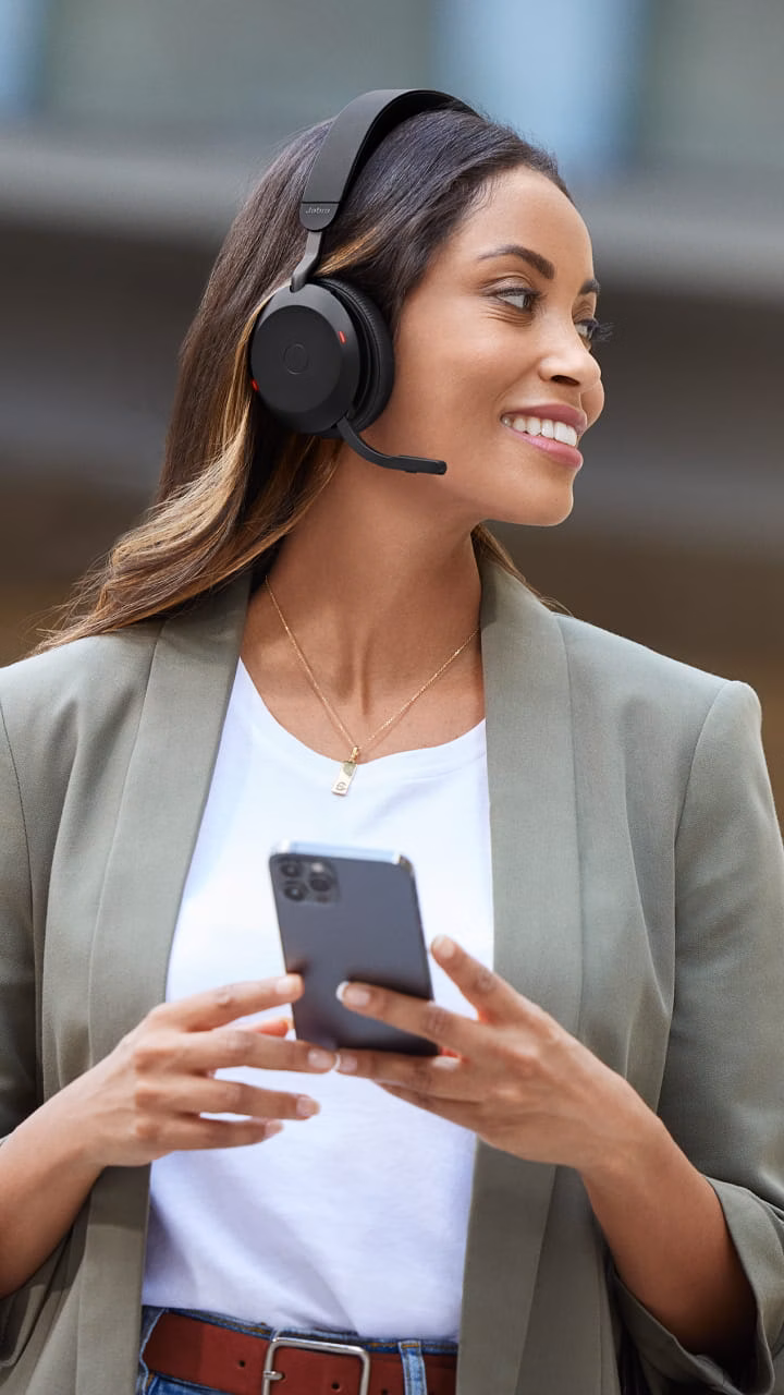 Jabra Evolve2 75 UC ANC Preto com microfone
