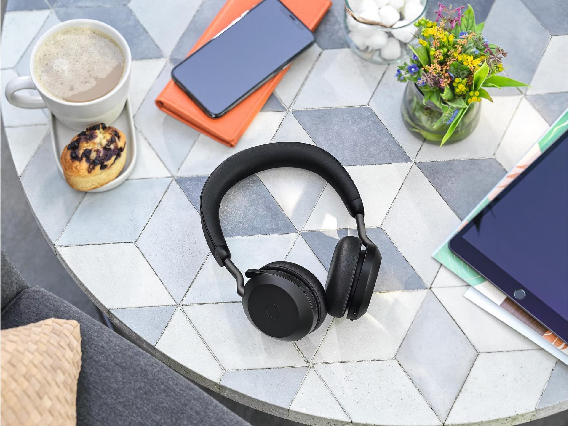 Jabra Evolve2 75 UC ANC Preto com microfone