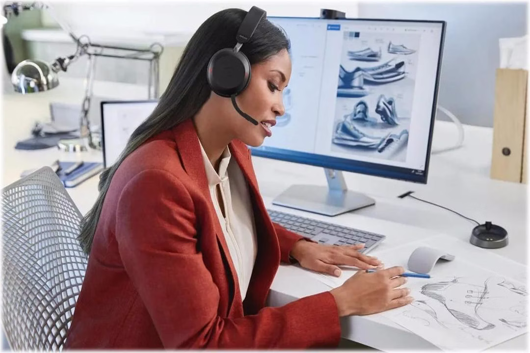 Jabra Evolve2 75 UC ANC Preto com microfone
