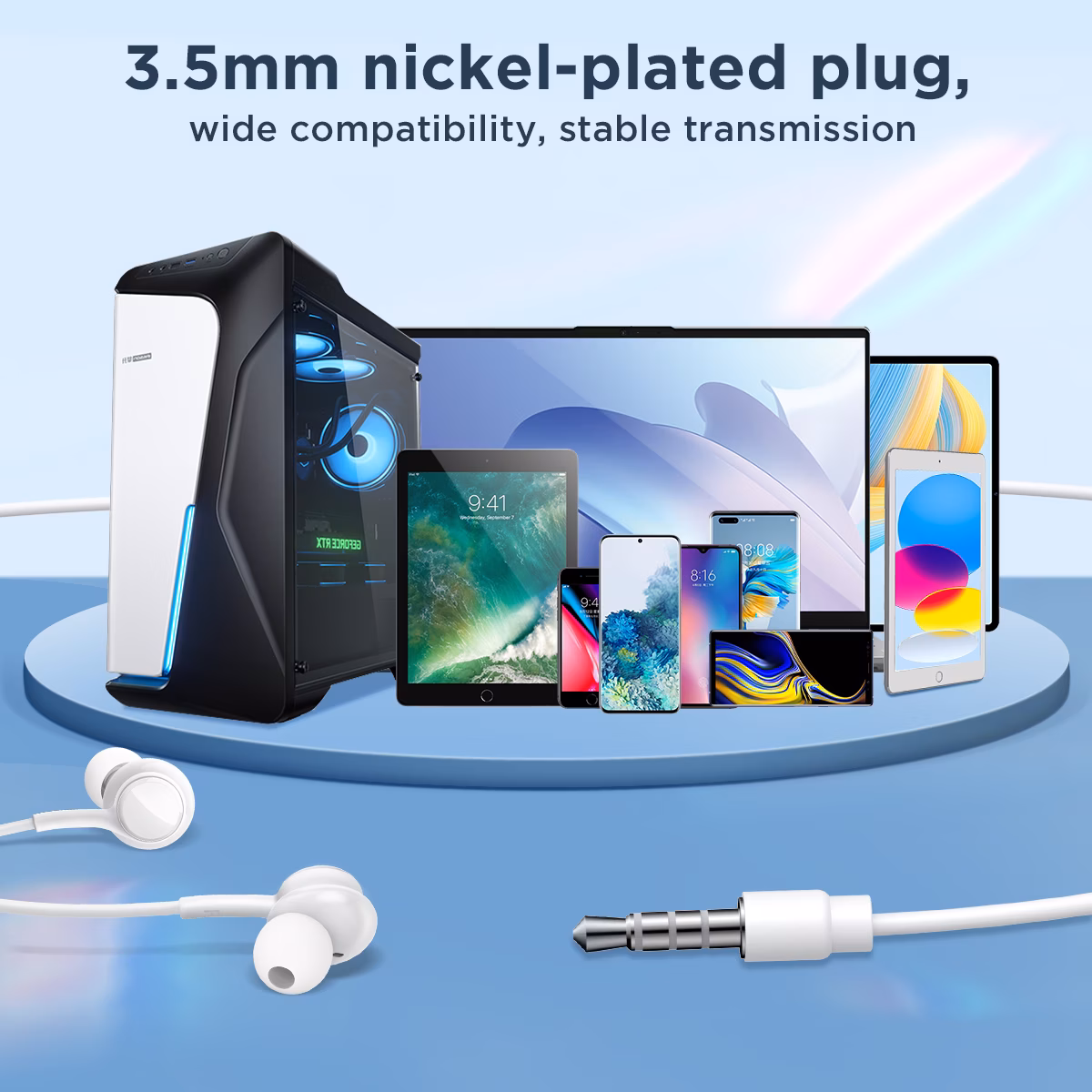Joyroom JR-EW02 Jack 3,5 mm - Auriculares com Fio