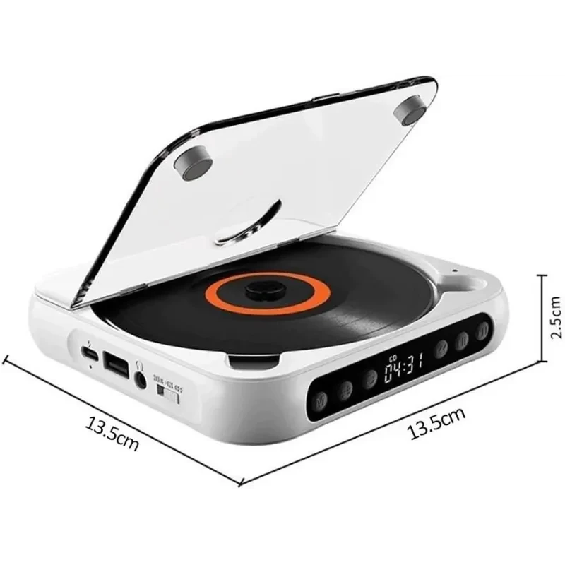 KC-918 Leitor de CD portátil estéreo Bluetooth Branco