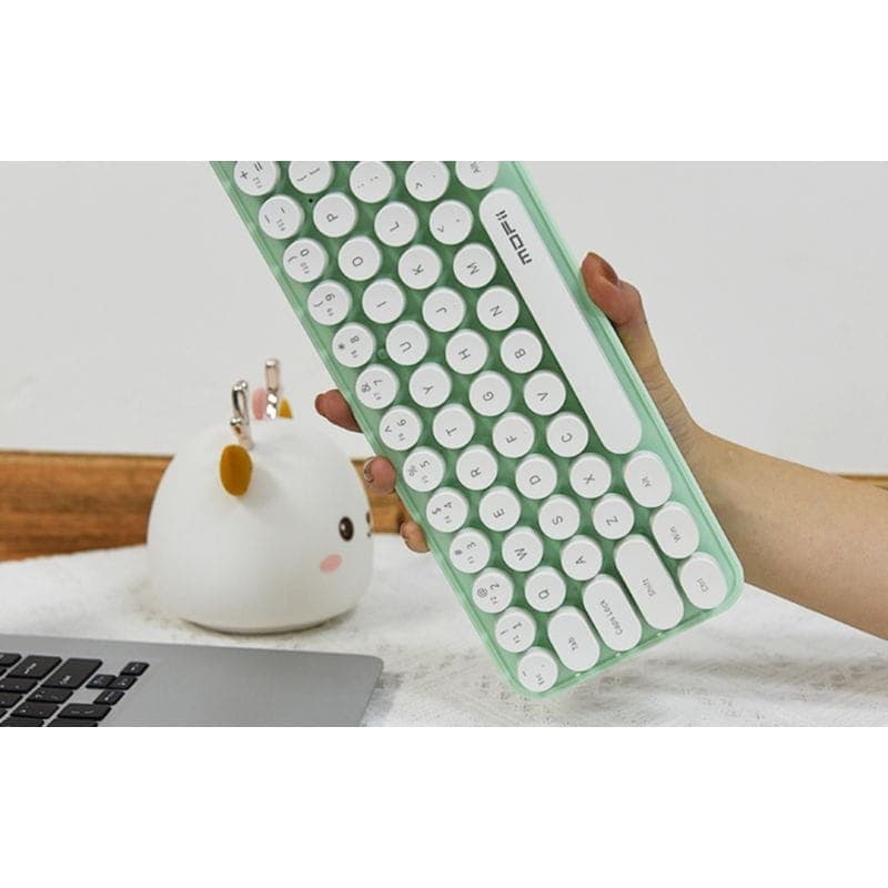 Kit Teclado/Rato MOFII Bean 2.4G Verde/Branco