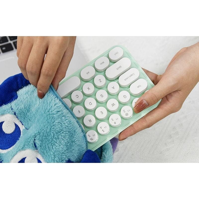 Kit Teclado/Rato MOFII Bean 2.4G Verde/Branco