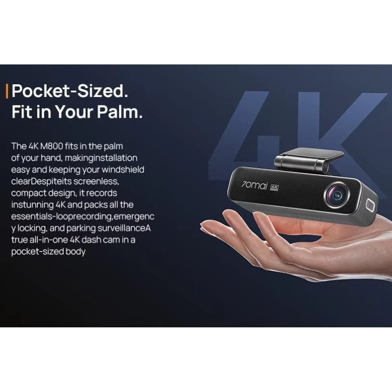 70mai Dash Cam M800 4K HDR