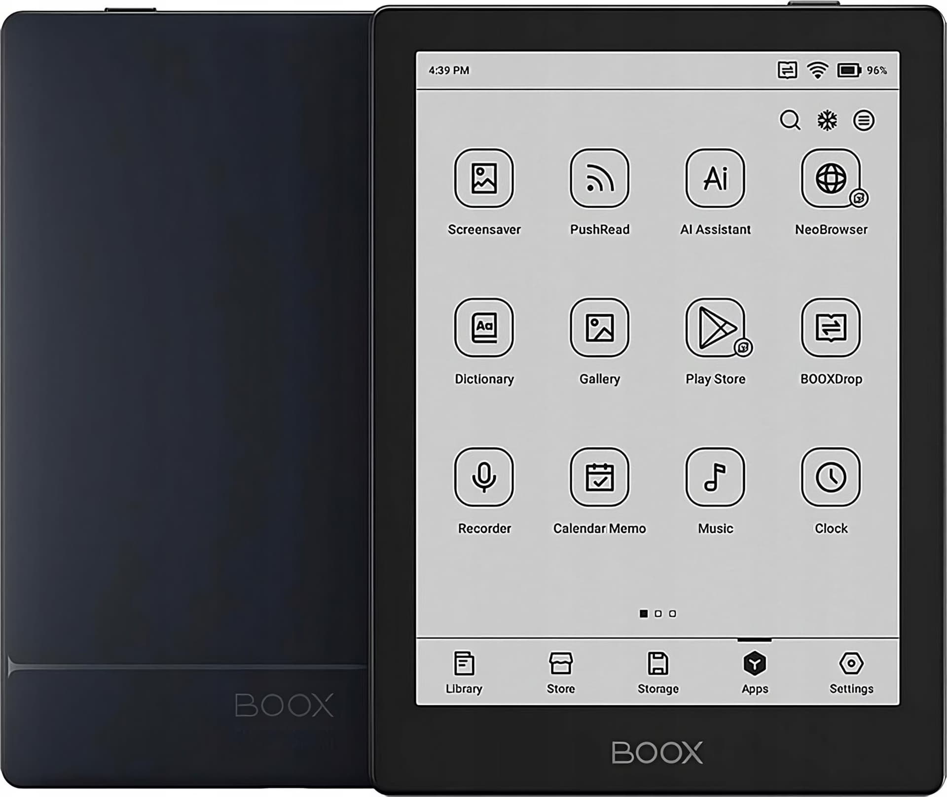 Leitor eletrónico BOOX Go 6, 6", 32 GB, E Ink Carta 1300, Preto