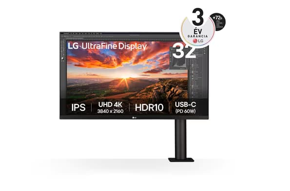 LG 32UN880K 32 4K Ultra HD IPS Ergo Stand FreeSync Preto