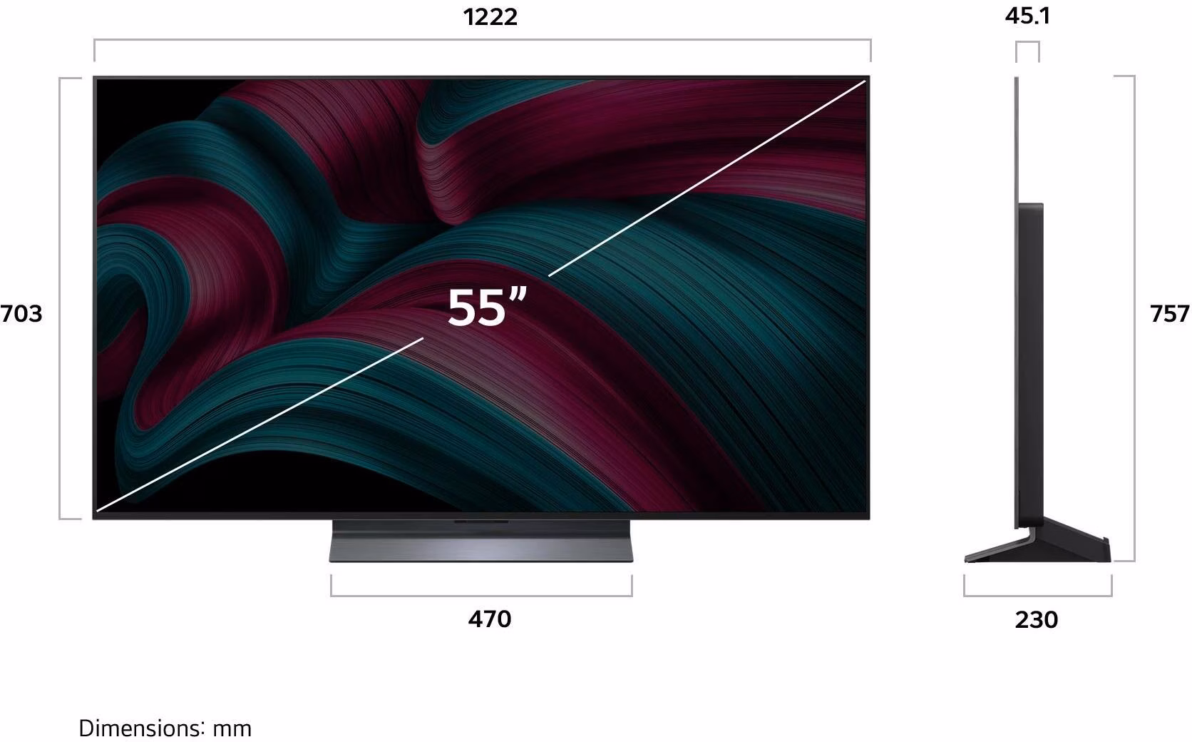 LG OLED55C54LA 55" 4K Ultra HD OLED Smart TV Preto