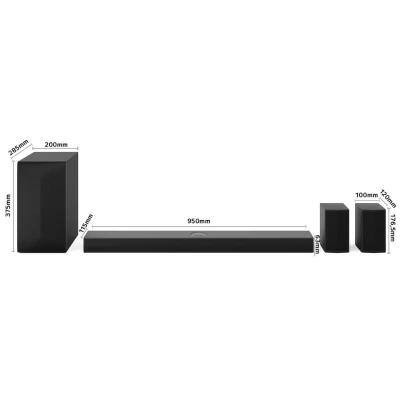 LG S70TR 5.1.1 canais 500W Preto - Barra de som