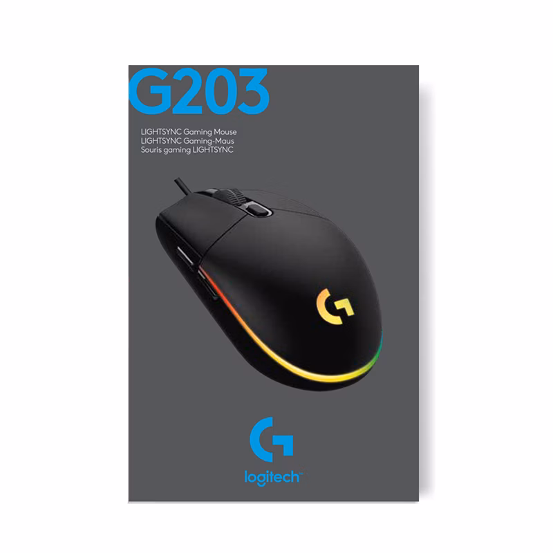 Logitech G G203 Lightsync USB 8000 DPI Preto - Rato para jogos