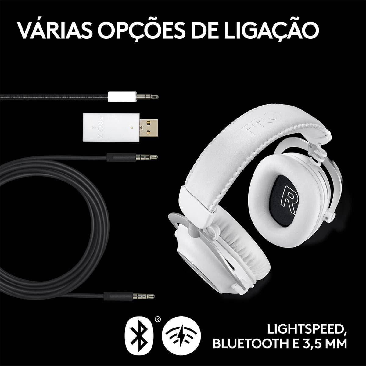 Logitech G Pro X 2 Lightspeed Branco - Auscultadores Gaming