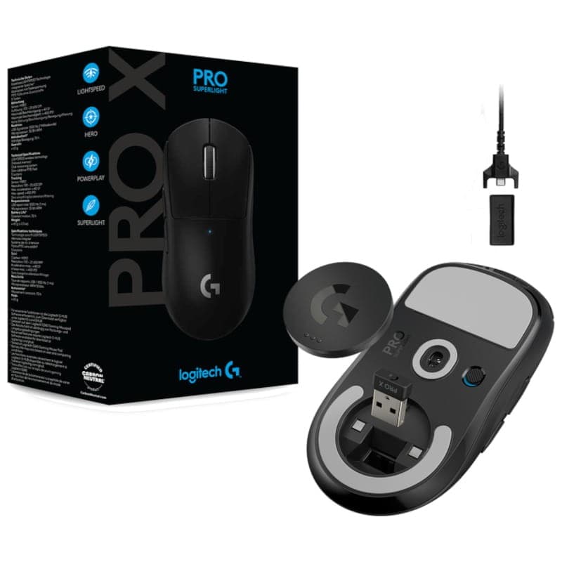 Logitech G Pro X Superlight USB 25600 DPI Preto