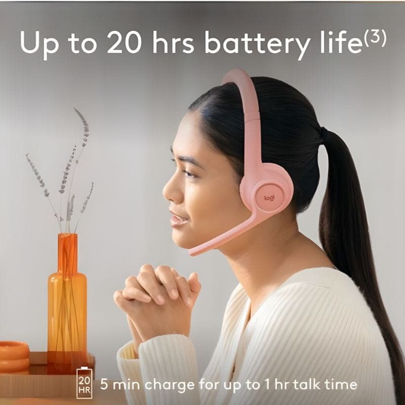 Logitech Zone 300 Rosa - Auscultadores sem fios