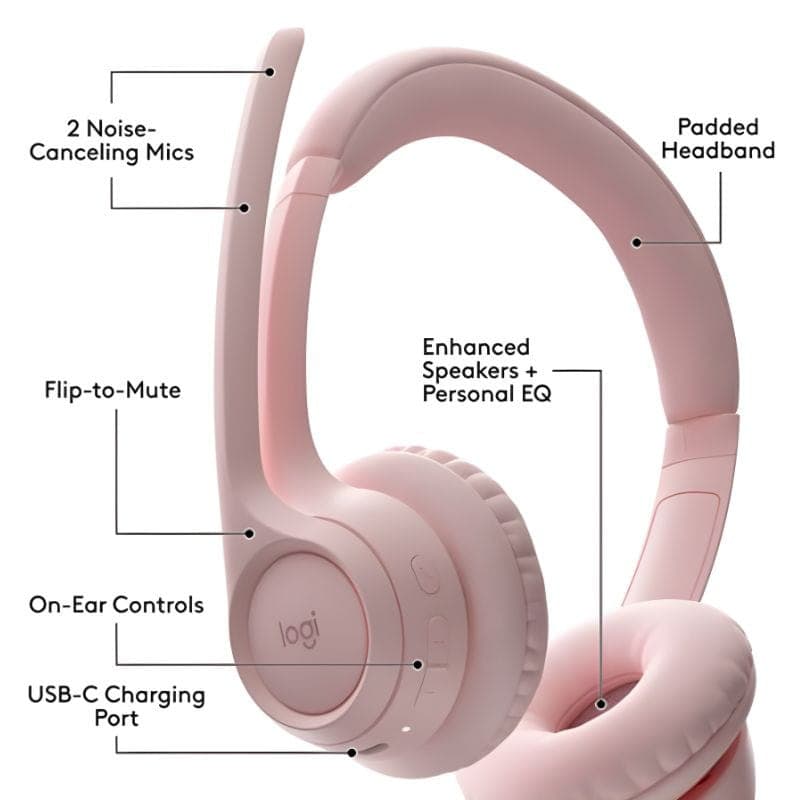 Logitech Zone 300 Rosa - Auscultadores sem fios