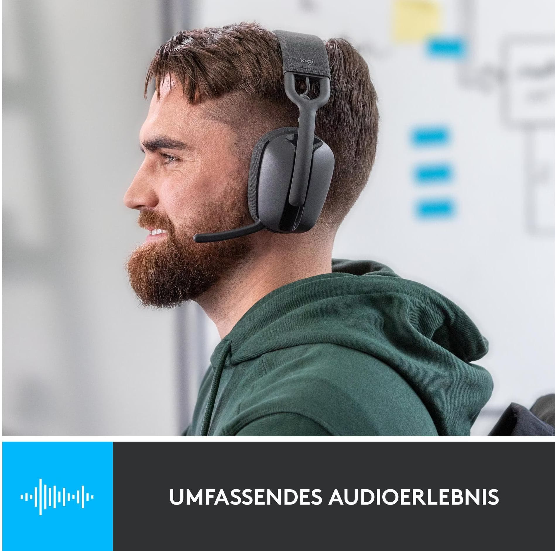 Logitech Zone Vibe 100 Cinzento - Auscultadores sem fios