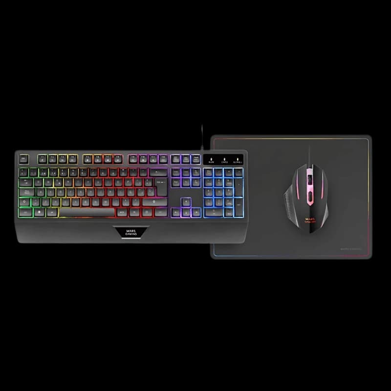 Mars Gaming MCP124 Preto - Kit de teclado e rato