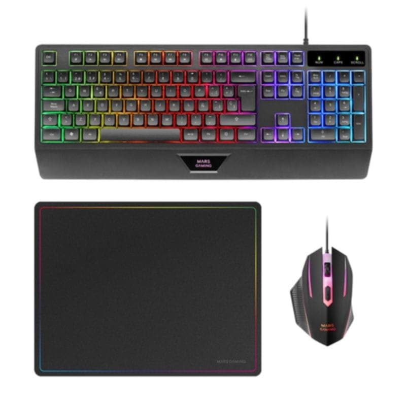 Mars Gaming MCP124 Preto - Kit de teclado e rato