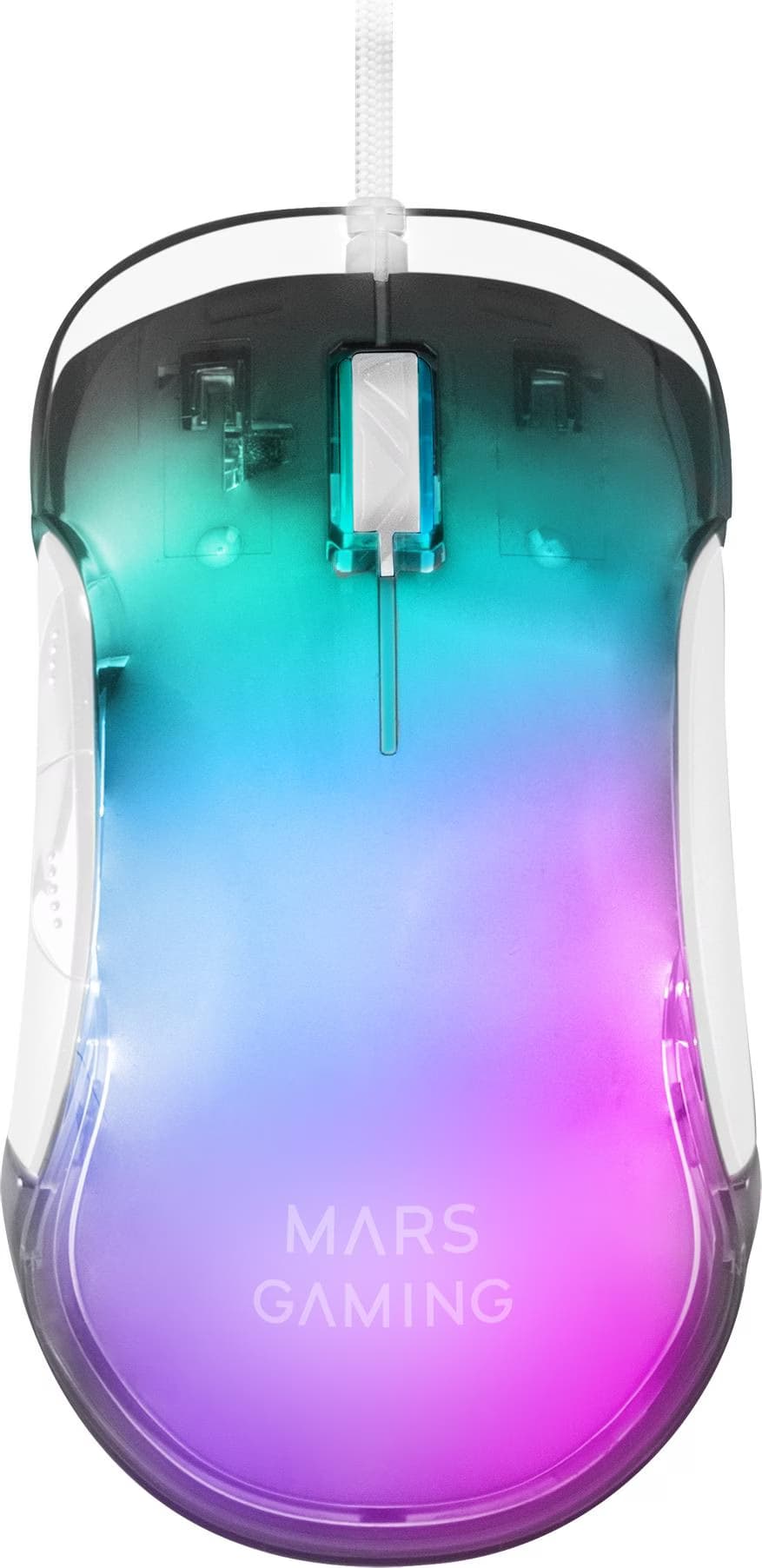 Mars Gaming MMGLOWW USB RGB 12800 DPI Branco