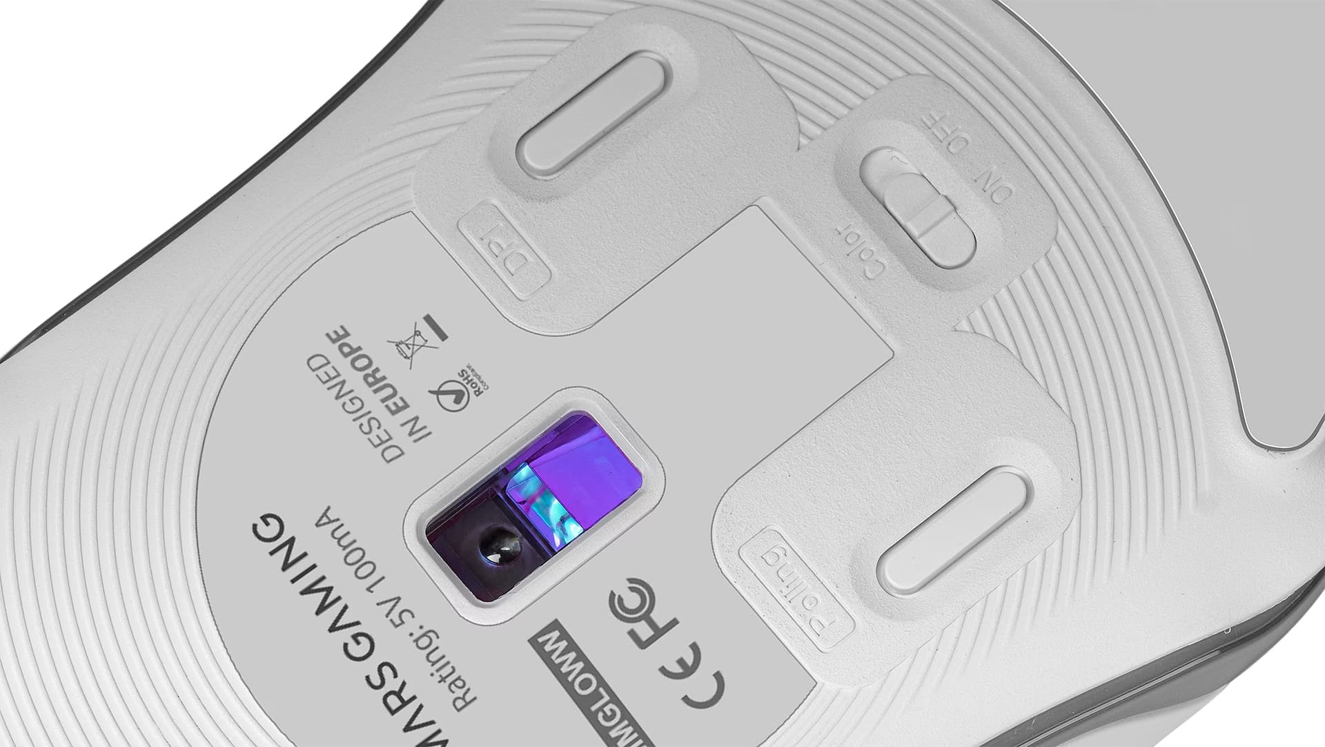 Mars Gaming MMGLOWW USB RGB 12800 DPI Branco
