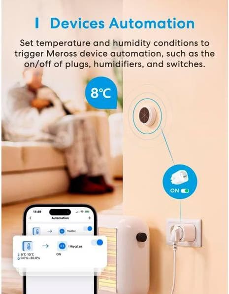 Meross MS100FHHK - Kit Hub + Sensor de Temperatura / Humidade