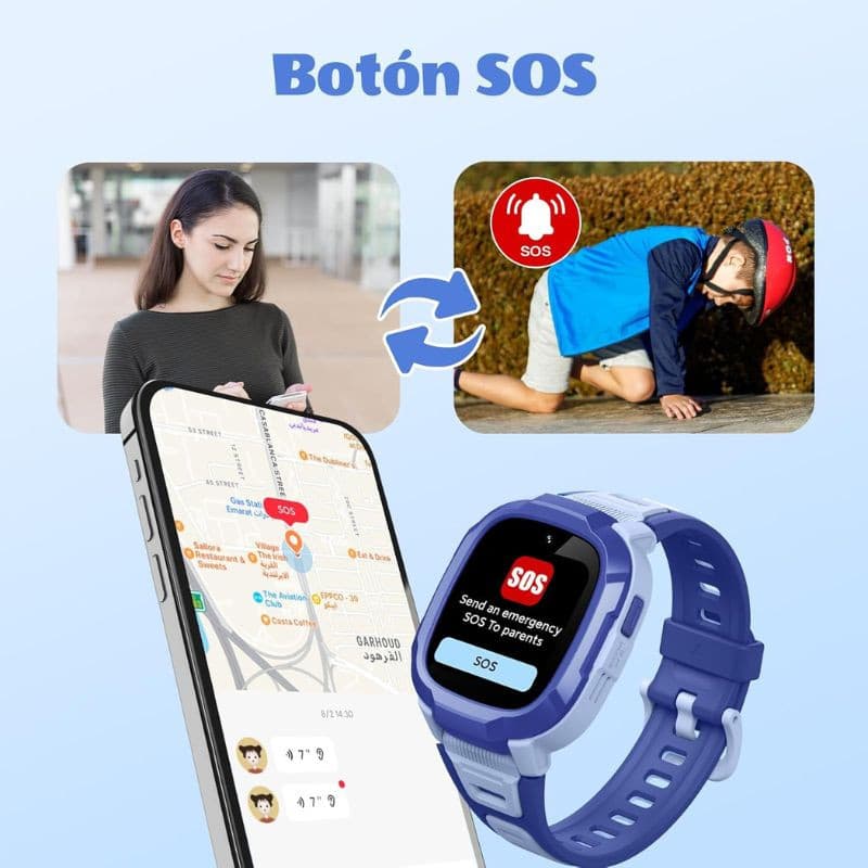 Mibro Kids P6 com 4G GPS e câmara integrada, Azul