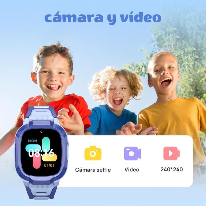 Mibro Kids P6 com 4G GPS e câmara integrada, Azul