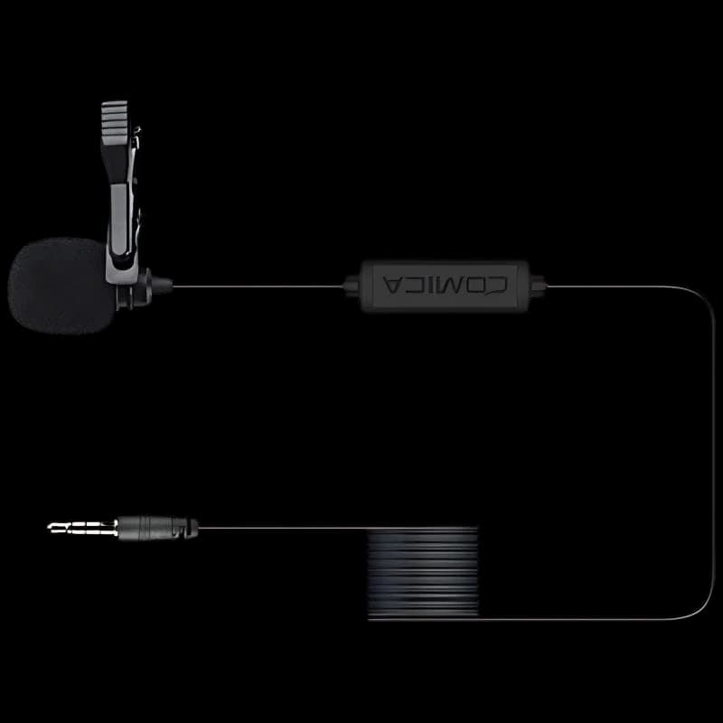 Microfone Lavalier COMICA para Smartphone TRRS 4,5 m