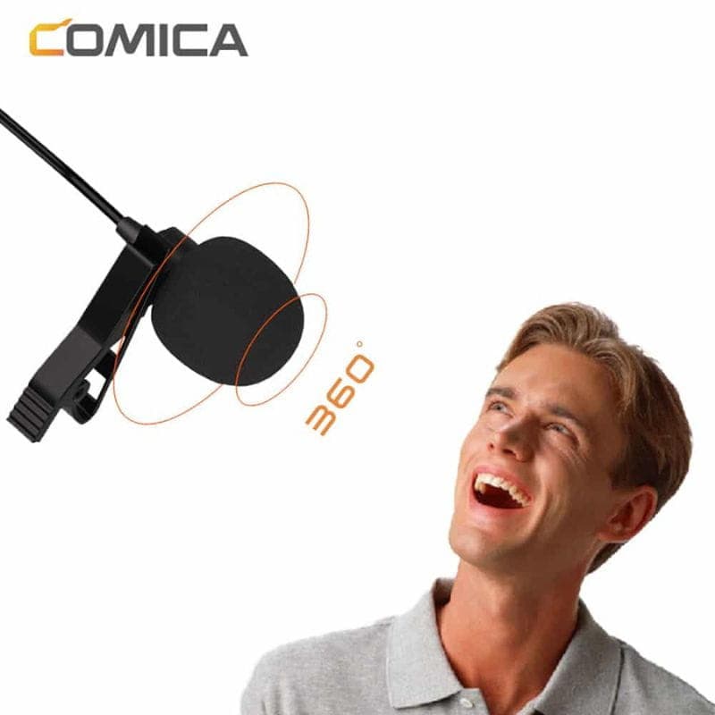 Microfone Lavalier COMICA para Smartphone TRRS 4,5 m