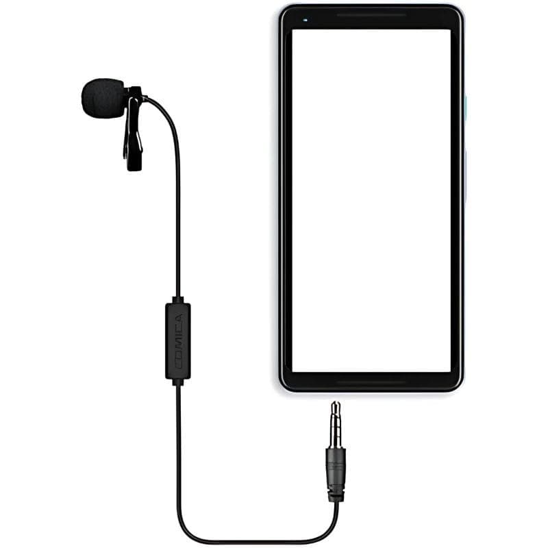 Microfone Lavalier COMICA para Smartphone TRRS 4,5 m