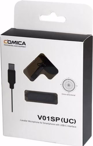 Microfone Lavalier COMICA para Smartphone USB-C 4,5 m