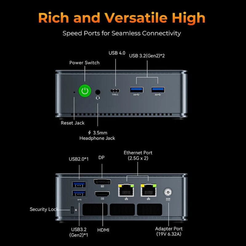 Mini PC  GMKtec M6 Ultra AMD Ryzen 5 7640HS Barebone - Mini PC