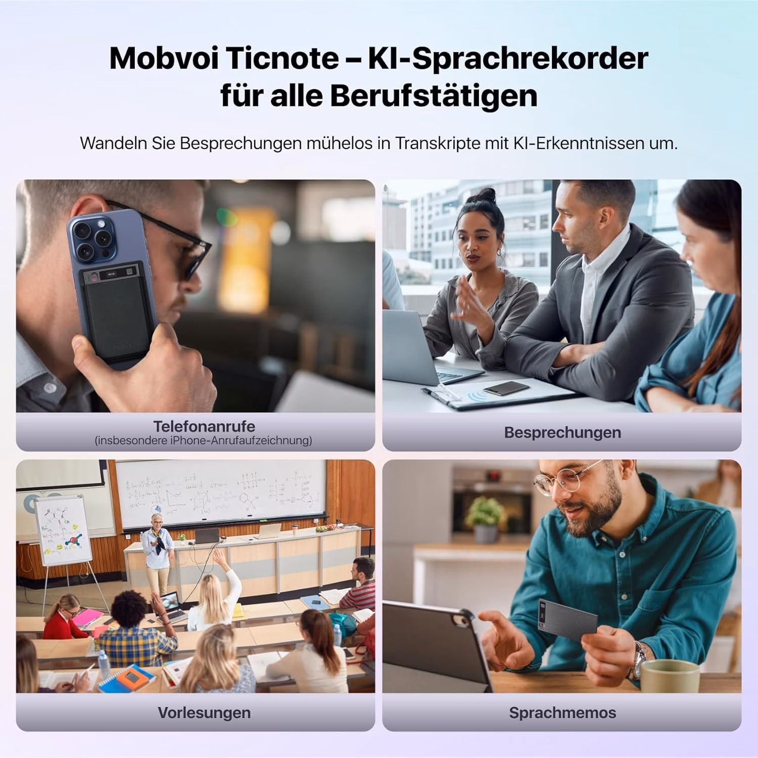 Mobvoi TicNote AI - Gravador de voz