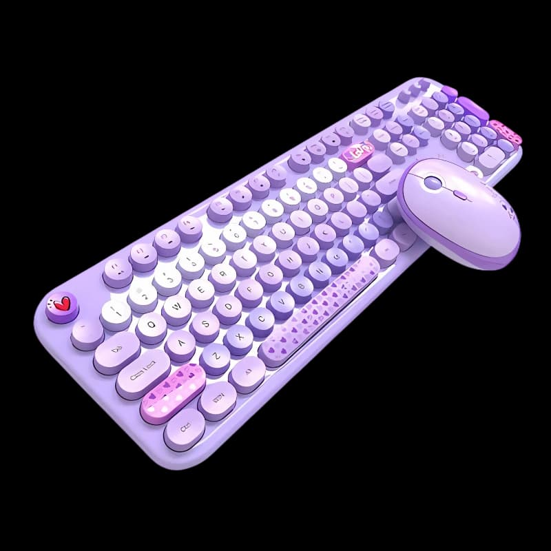 MOFII Lovely Roxo - Kit de teclado e rato