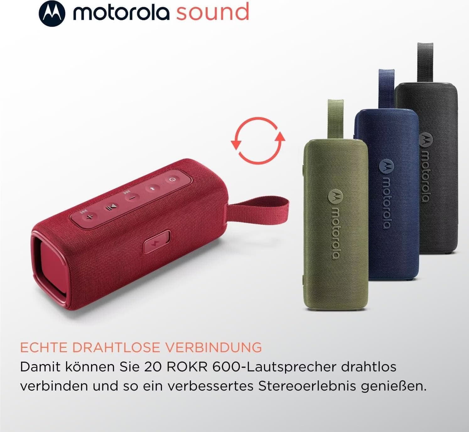 Motorola ROKR 600 30 W Vermelho - Coluna Bluetooth