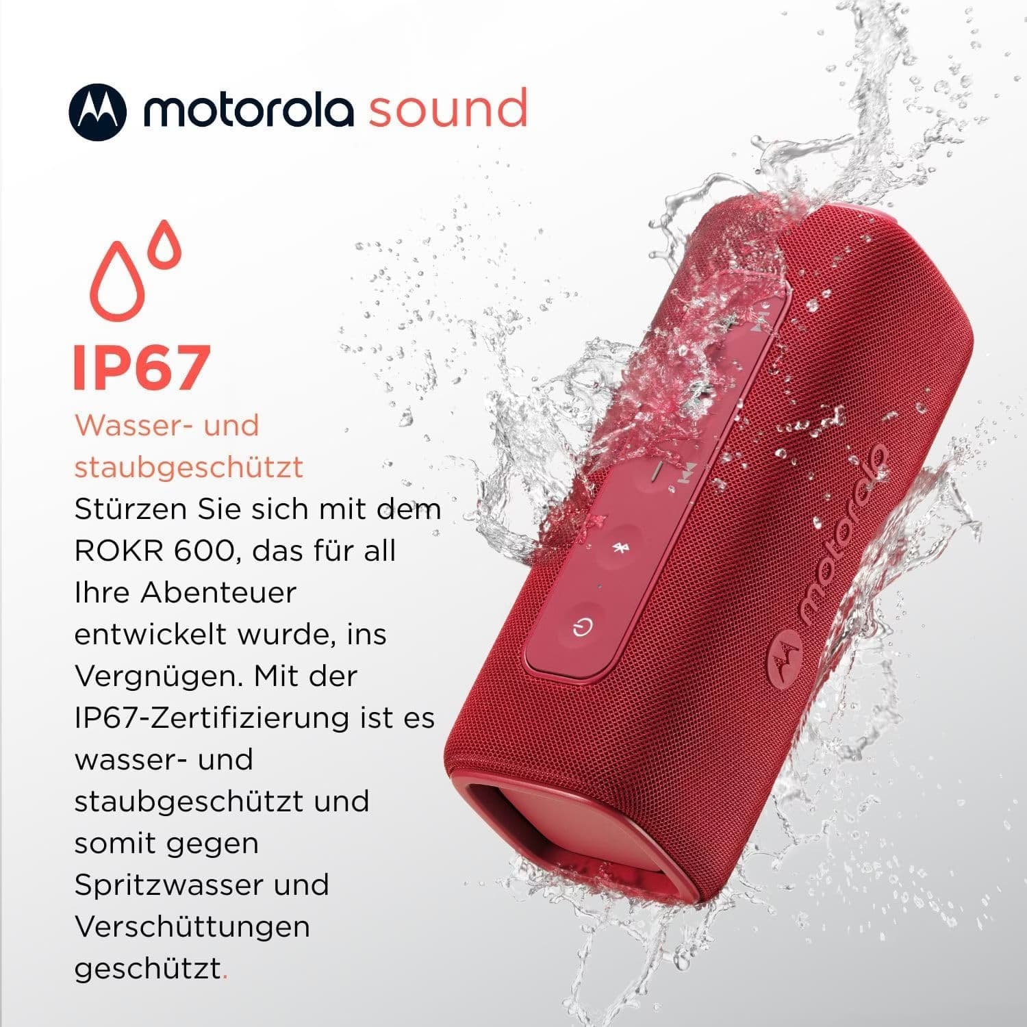 Motorola ROKR 600 30 W Vermelho - Coluna Bluetooth