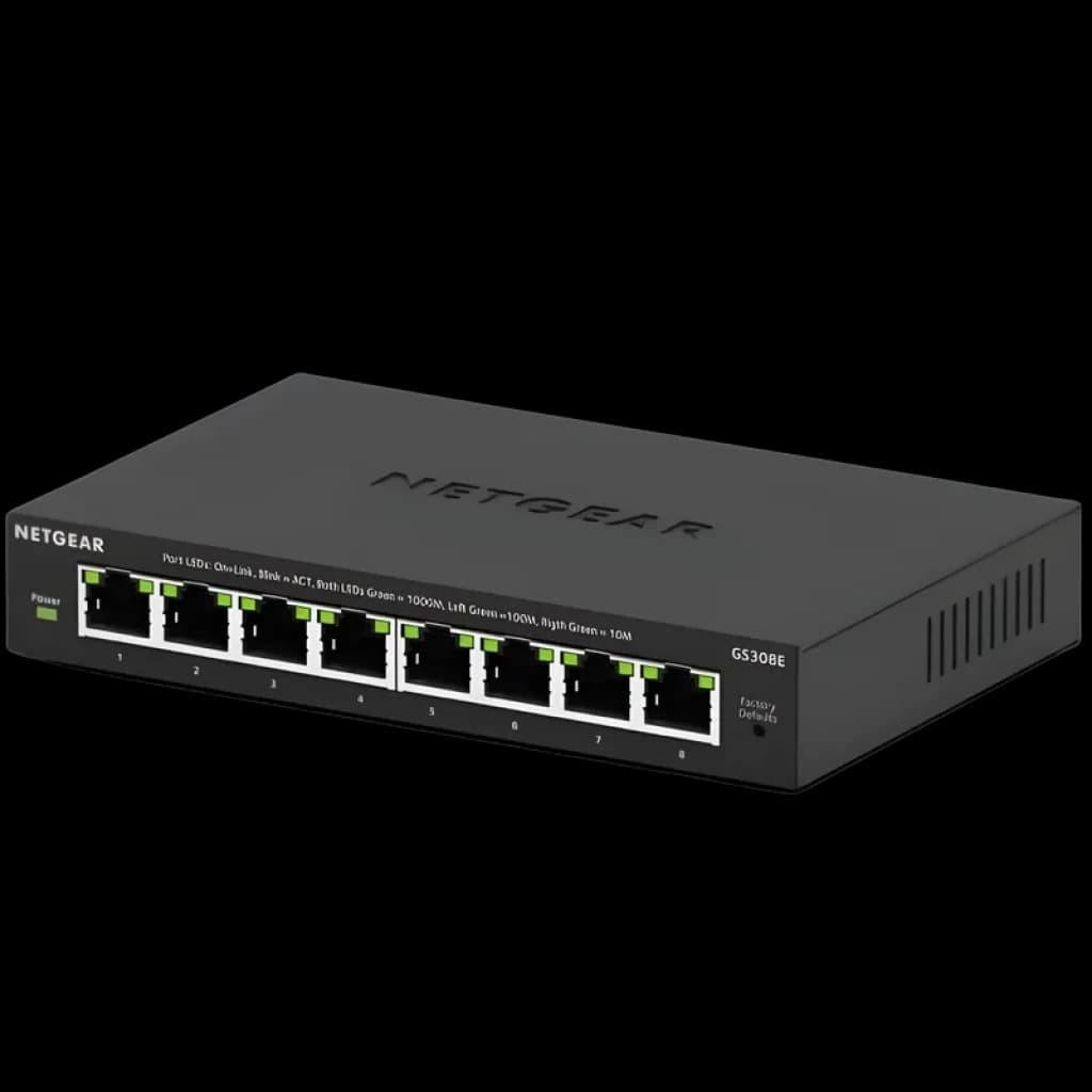 NETGEAR GS308E - Switch Gigabit Ethernet gerido de 8 portas