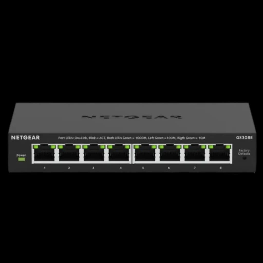 NETGEAR GS308E - Switch Gigabit Ethernet gerido de 8 portas