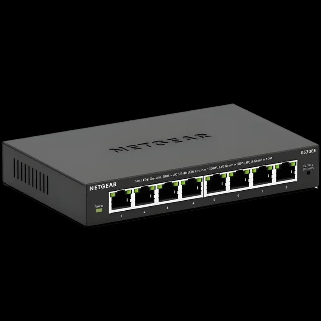 NETGEAR GS308E - Switch Gigabit Ethernet gerido de 8 portas