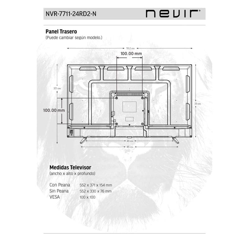 Nevir NVR-7712-24RD2-N 24" HD Ready
