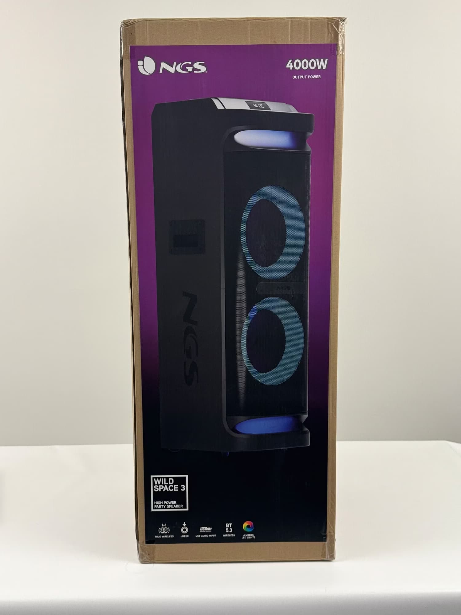 NGS WILD SPACE 3 Coluna portátil estéreo Preto 800 W