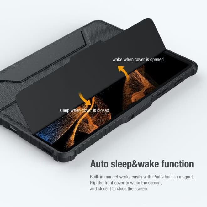 Nillkin Capa de couro Bumper Samsung Galaxy Tab S7+/S8+/S7 FE