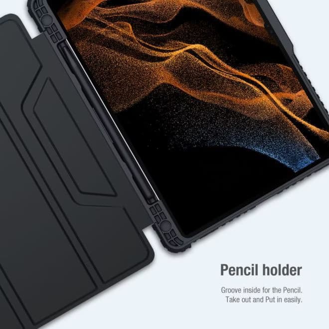 Nillkin Capa de couro Bumper Samsung Galaxy Tab S7+/S8+/S7 FE