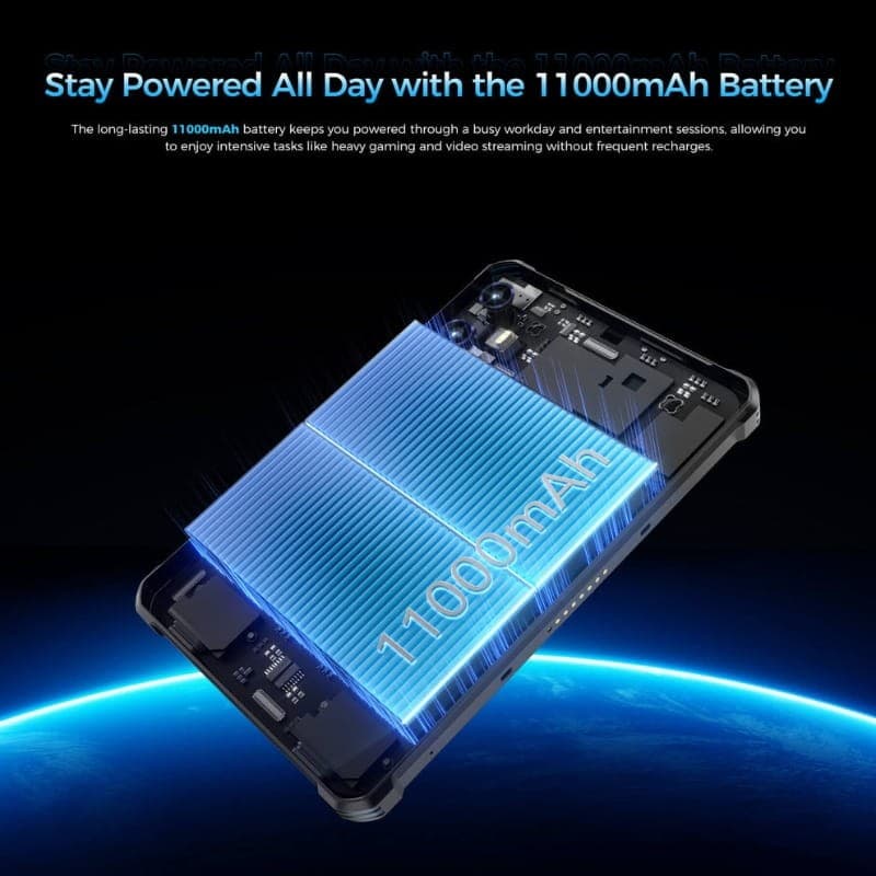 Oukitel RT3 Plus 8" 4 GB/128 GB WiFi + 4G Preto