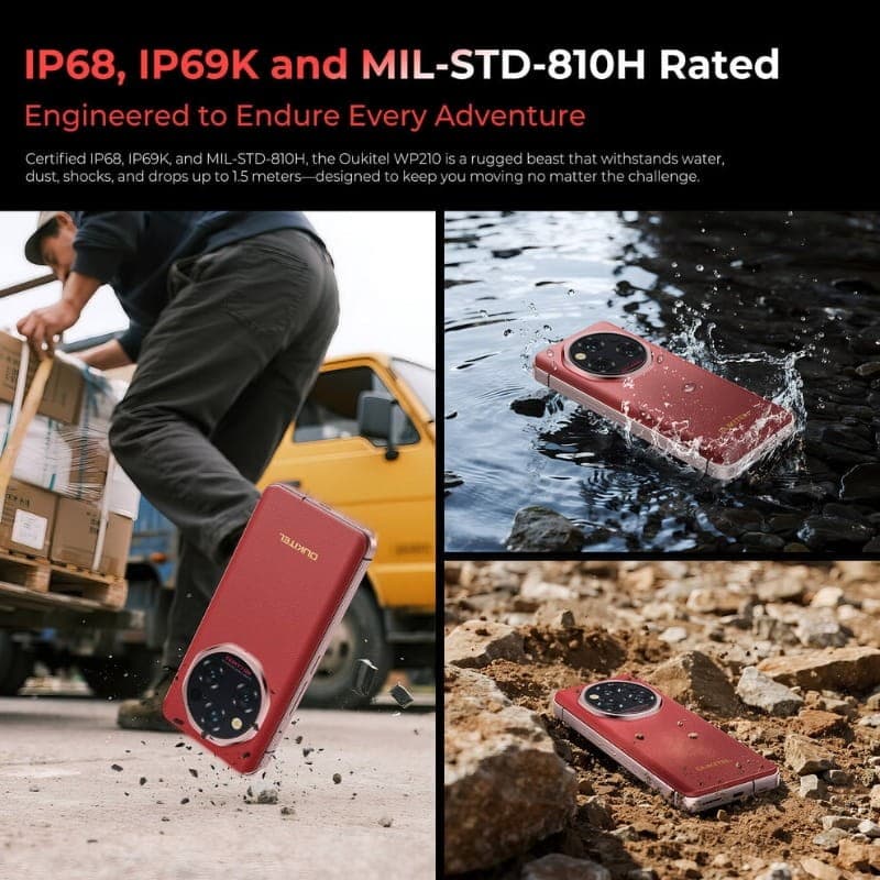 Oukitel WP210 5G 12GB/512GB Vermelho Rugged